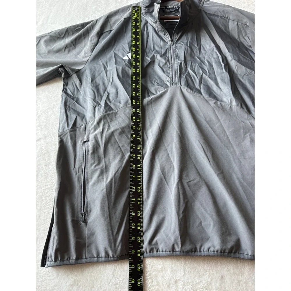 Adidas lightweight 1/4 zip pullover windbreaker  Lg Gray WAC Player Issued Golf